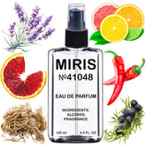 MIRIS No 41048 front bottle highlights sleek design and premium aroma.