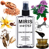 MIRIS No. 41757 bottle front, hinting at a lasting, sophisticated fragrance.