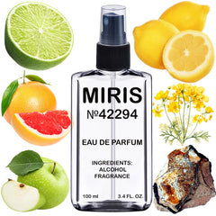 MIRIS No. 42294 bottle-pour shows a sleek design for daytime fragrance application.