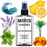 MIRIS No. 42341 bottle-front view shows long-lasting woody-gourmet scent