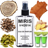 MIRIS No. 42614 front bottle showcases premium woody-spicy fragrance for daily wear.