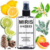 MIRIS No. 42833 bottle-front view, a versatile floral-woody musk for daily wear.
