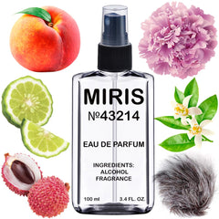 MIRIS No. 43214 bottle close-up highlighting floral-fruity fragrance for daily wear
