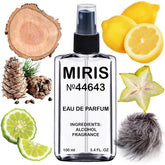 MIRIS No. 44643 bottle front view showing a premium woody fragrance for daily wear