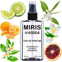 MIRIS No. 45004 bottle front showing compact elegance for travel-friendly scent.