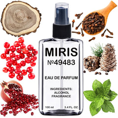MIRIS No. 49483 bottle with Pomegranate Noir for everyday luxury.