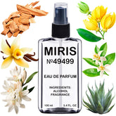 MIRIS No. 49499 Marfa-inspired bottle pour highlights the woody musk profile for all-day wear