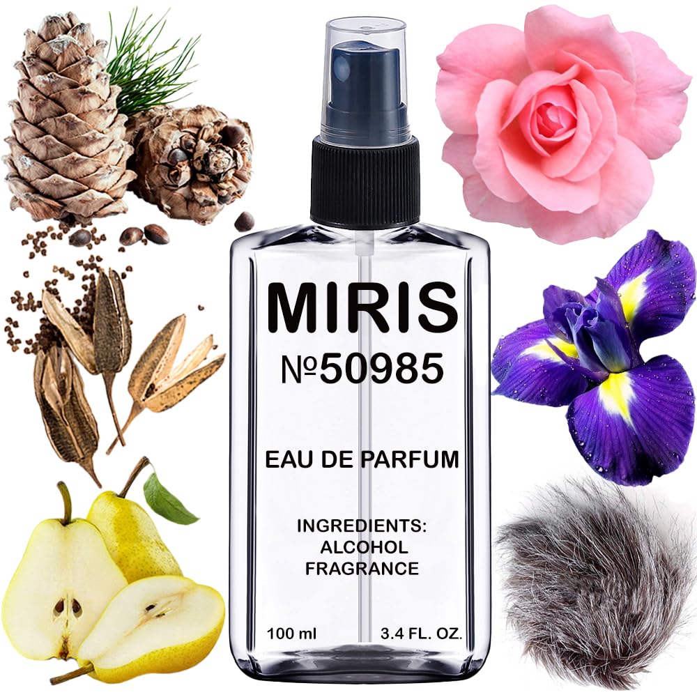 MIRIS No. 50985 bottle pour reveals sleek design and premium fragrance presentation