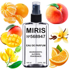 MIRIS Dirty Mango bottle front, vivid floral-fruity scent for daily wear