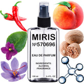 MIRIS No. 570696 top notes saffron and red chilli introduce a bold scent.