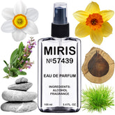 MIRIS No. 57439 bottle close-up shows premium fragrance for all-day presence.