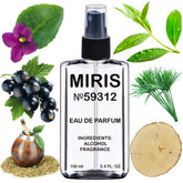 MIRIS No. 59312 bottle front for daily, long-lasting unisex fragrance.