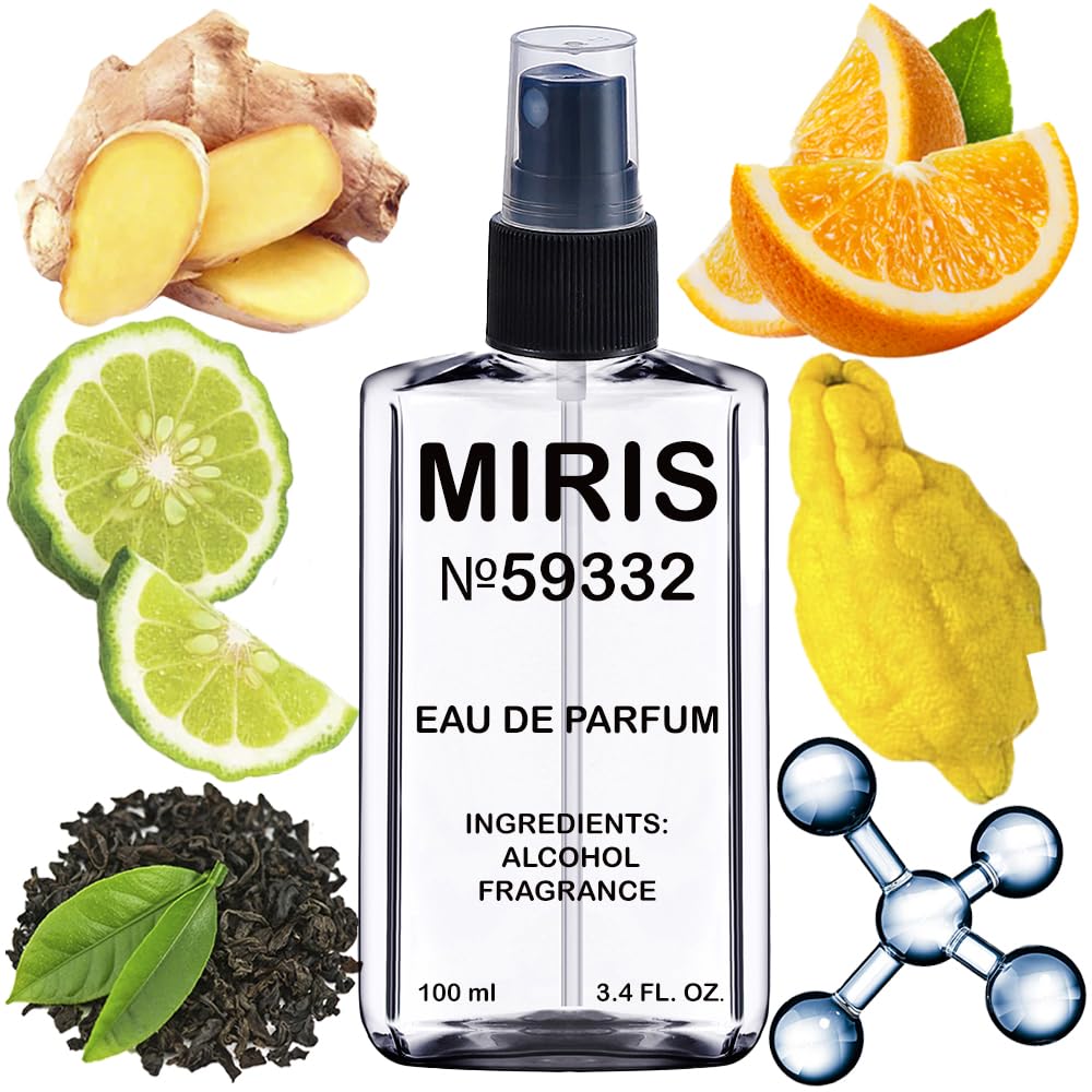 MIRIS No. 59332 bottle shows citrus top notes, ideal for daytime wear.
