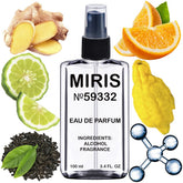 MIRIS No. 59332 bottle shows citrus top notes, ideal for daytime wear.