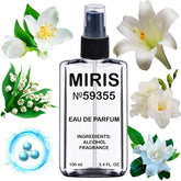 MIRIS No. 59355 front bottle view showcases minimalist design and premium floral fragrance.