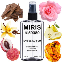 MIRIS No. 59380 bottle front, elegant design for a refined perfume experience.