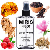 MIRIS No. 860 bottle front view, ideal for an elegant evening scent.