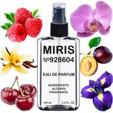 MIRIS No. 928604 Midnight Fantasy bottle on display, long-lasting floral scent for evenings.