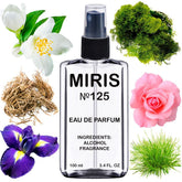 MIRIS No.125 perfume bottle front view for daily elegance.