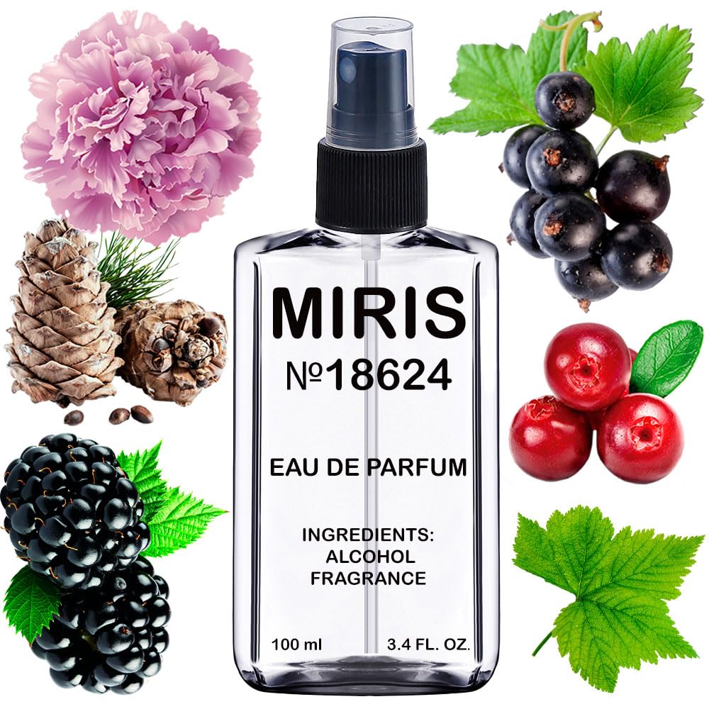 MIRIS No. 18624 bottle close-up highlighting floral-fruity notes for everyday wear.