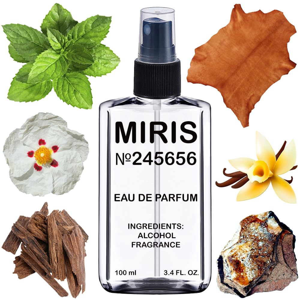 MIRIS No.245656 leather-patchouli bottle for bold evening wear