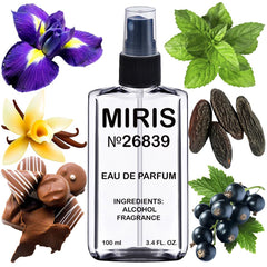 MIRIS No. 26839 bottle front shows branding and everyday-wear appeal.