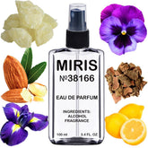 MIRIS No. 38166 bottle front, ideal for everyday unisex fragrance use.