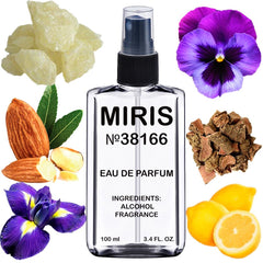 MIRIS No. 38166 bottle front, ideal for everyday unisex fragrance use.