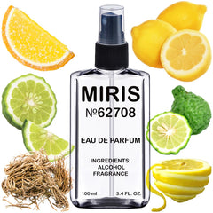 MIRIS No.62708 front bottle showcases citrus-forward fragrance for daily wear