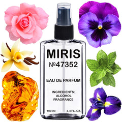 MIRIS Noir bottle front view highlights premium design for daily wear.