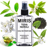 MIRIS Tea & Neroli bottle front showing premium design and long-lasting scent