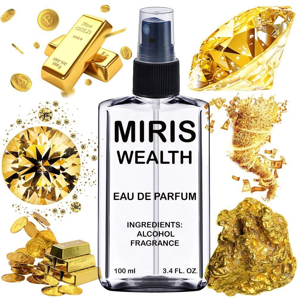 MIRIS Wealth bottle front showing premium unisex fragrance design