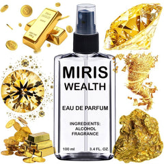 MIRIS Wealth bottle front showing premium unisex fragrance design