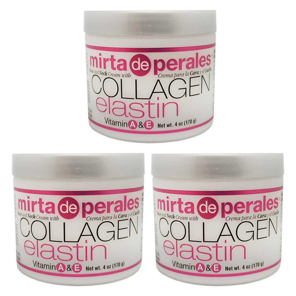 Mirta de Perales Collagen Elastin Cream jar shows rich hydration for daily use.