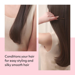 Mise En Scene Perfect Hair Perfume Conditioner on wet hair for detangling ease