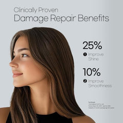 Mise En Scene Perfect Serum in hand applies to ends for frizz control