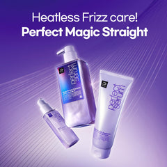 Mise En Scene Perfect Serum Magic Straight pour close-up shows smooth flow.