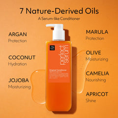 Mise En Scene Perfect Serum Original Conditioner jojoba seed oil nourishes moisture.