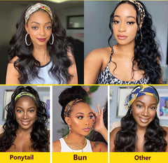 Miss Lee headband wig with no-glue strap detail and natural hairline.