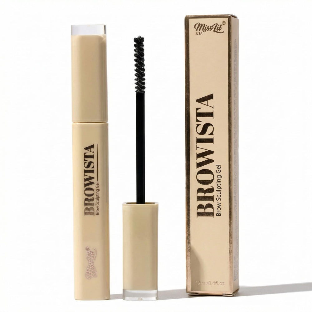 Miss Lil USA Browista Eyebrow Gel bottle provides all-day hold with a lightweight finish.