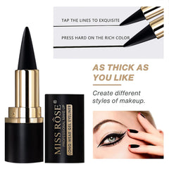 Miss Rose M Gel Eyeliner soft-tip design enables smooth, even application