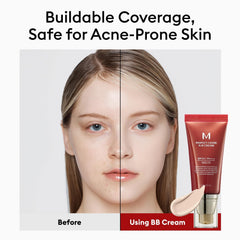 MISSHA M Perfect Cover BB Cream No.13 swatch on skin reveals natural, buildable coverage