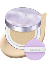 MISSHA Serum Cushion Glow Layering Fit bottle offers buildable coverage for radiant skin.