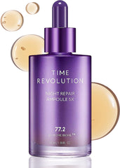 MISSHA Time Revolution Night Repair bottle with pump supports overnight hydration and revitalization.