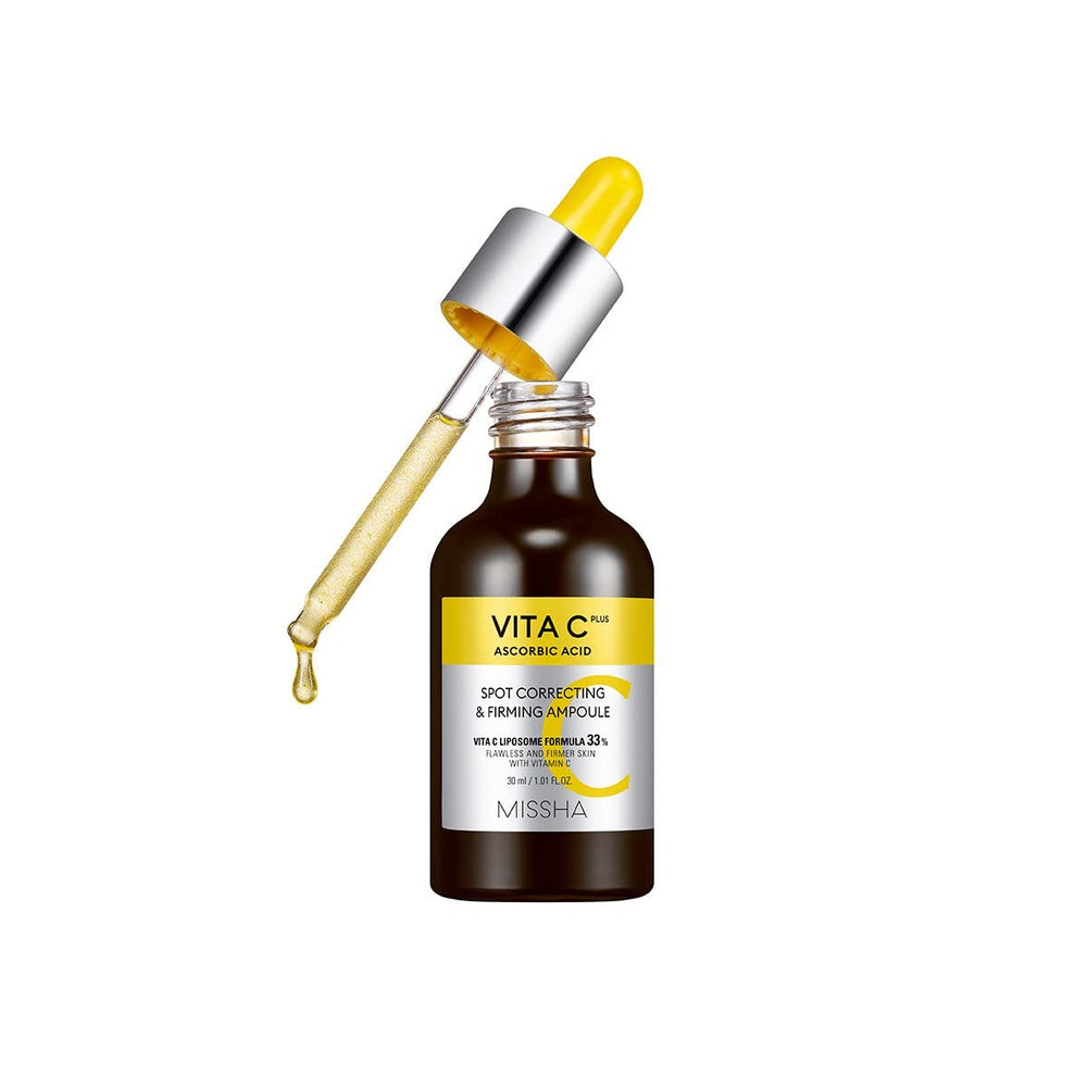 MISSHA Vita C Plus ampoule bottle emphasizes spot correction and even tone.