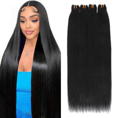 Missking 16A raw Burmese straight bundles wefts close-up for smooth blends.