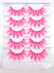 MISSLADY pink 18mm 3D faux mink lashes for instant volume.
