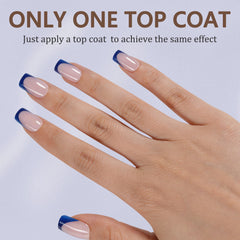 Misssix short square nail tips with inner matte texture for strong adhesion