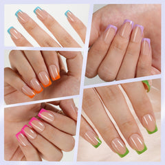 Misssix short square tips close-up shows natural curve and comfort
