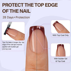 Misssix XBASICTIPS frosted matte texture close-up highlights stronger adhesion.